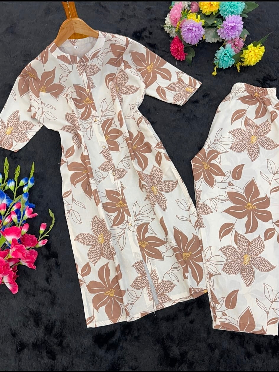 Designer Cord Set – A-Line Kurti with Pant