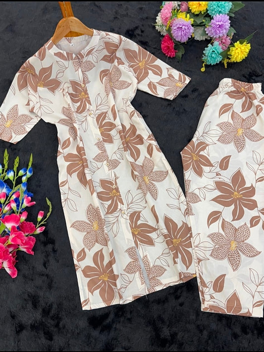 Designer Cord Set – A-Line Kurti with Pant
