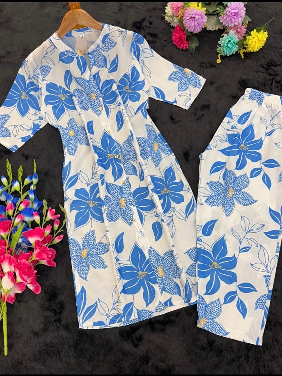 Designer Cord Set – A-Line Kurti with Pant
