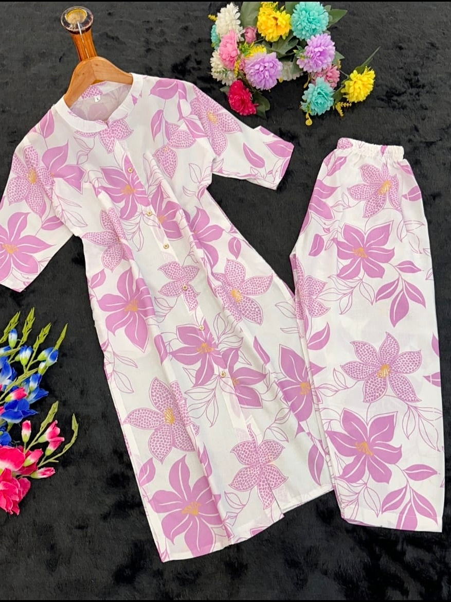 Designer Cord Set – A-Line Kurti with Pant