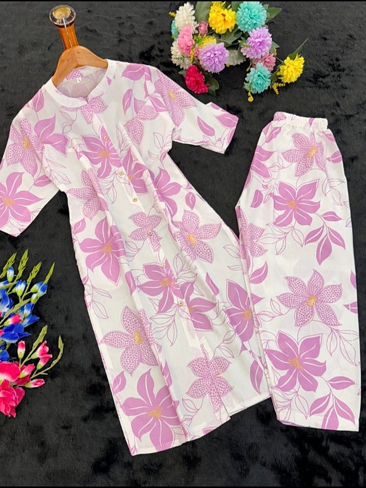 Designer Cord Set – A-Line Kurti with Pant