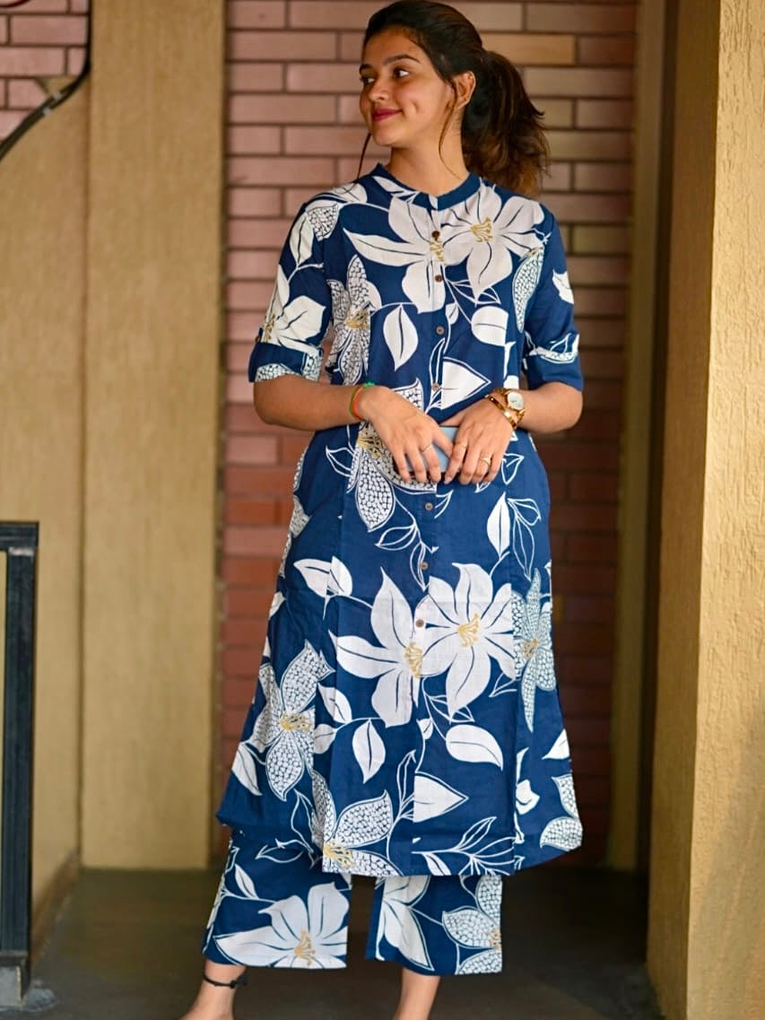 Digital Print Co-Ord Set in Heavy Poly Rayon