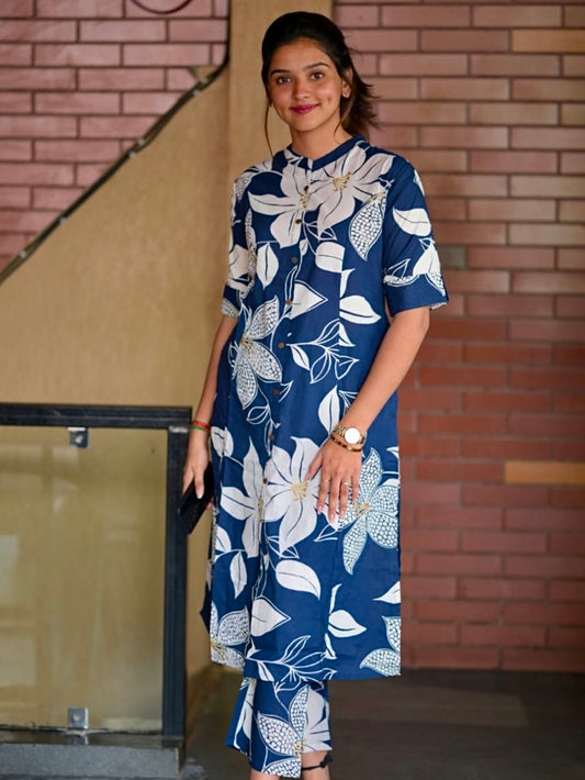 Digital Print Co-Ord Set in Heavy Poly Rayon