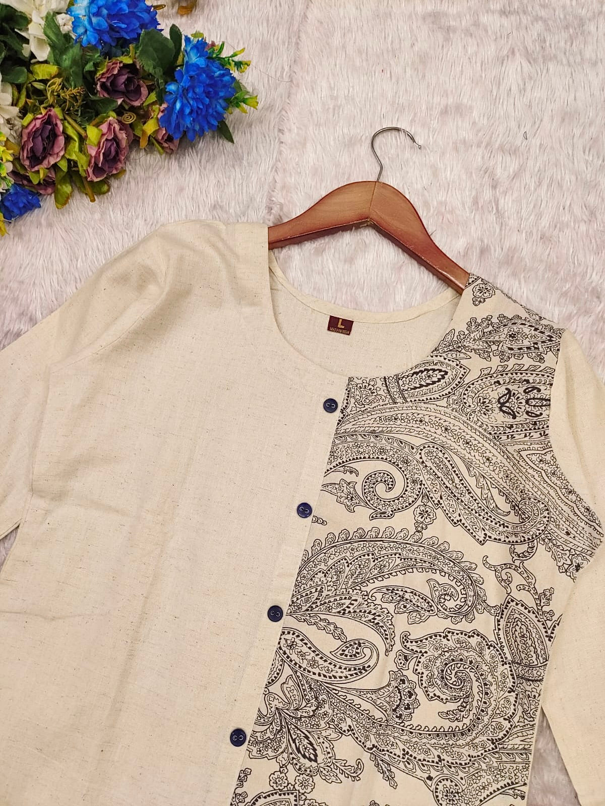 Khadi Cotton Cord Set with Comfortable Pocket Plazo