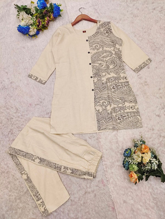 Khadi Cotton Cord Set with Comfortable Pocket Plazo