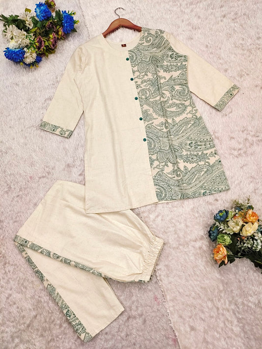 Khadi Cotton Cord Set with Comfortable Pocket Plazo