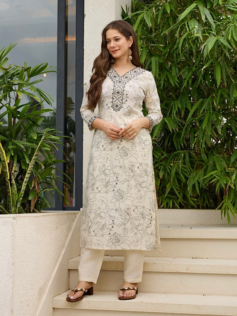 Regina Viscose Reyon Silk Kurti Set