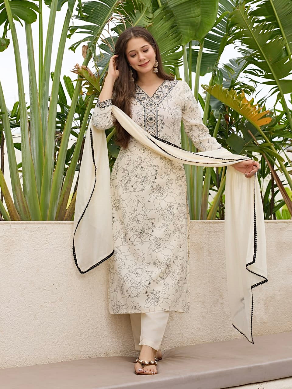 Regina Viscose Reyon Silk Kurti Set