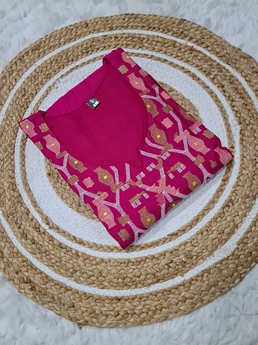 Chhavi Viscose Chanderi Kurti Set with Dupatta