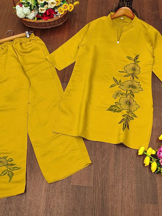 Roman Silk Embroidered Co-ord Set
