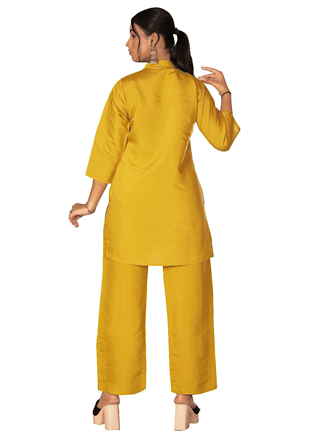 Roman Silk Embroidered Co-ord Set