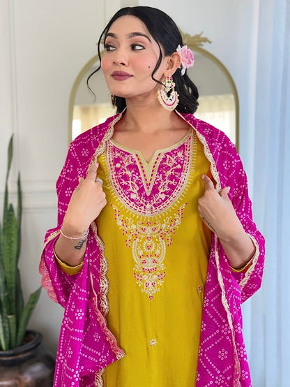 BSY Viscose Embroidered Kurti Set